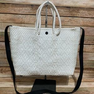 Truss woven tote purse